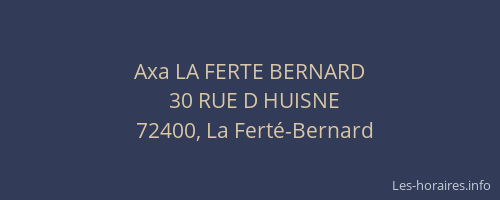 Axa LA FERTE BERNARD
