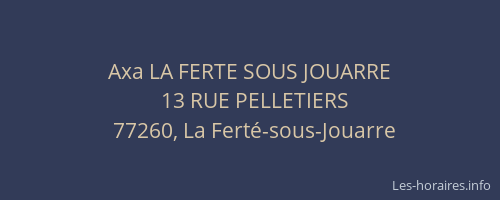 Axa LA FERTE SOUS JOUARRE