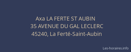 Axa LA FERTE ST AUBIN