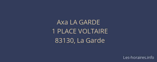 Axa LA GARDE