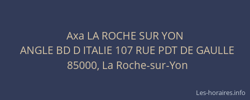Axa LA ROCHE SUR YON