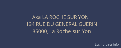 Axa LA ROCHE SUR YON
