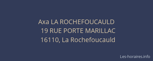 Axa LA ROCHEFOUCAULD