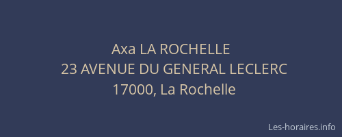 Axa LA ROCHELLE