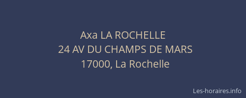 Axa LA ROCHELLE