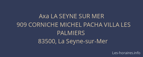 Axa LA SEYNE SUR MER