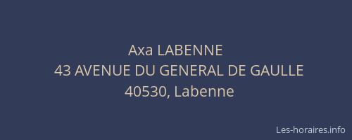 Axa LABENNE