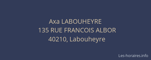 Axa LABOUHEYRE