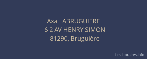 Axa LABRUGUIERE