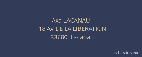 Axa LACANAU