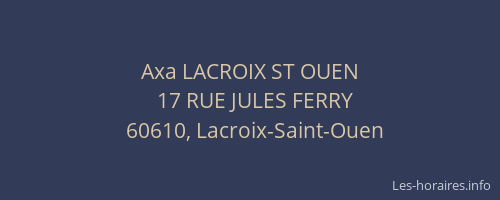 Axa LACROIX ST OUEN