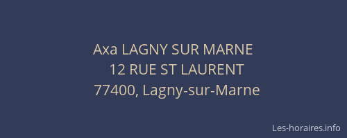 Axa LAGNY SUR MARNE