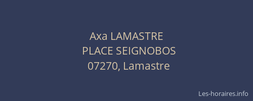 Axa LAMASTRE