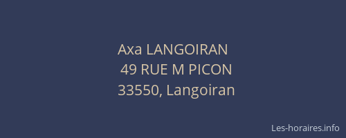 Axa LANGOIRAN