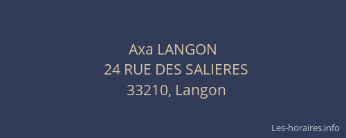 Axa LANGON