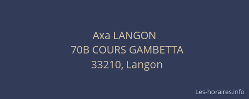Axa LANGON
