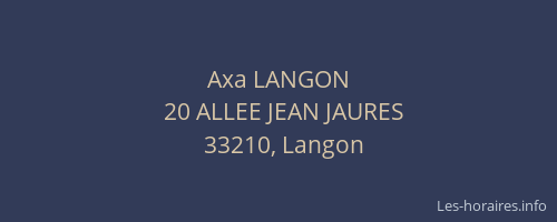 Axa LANGON