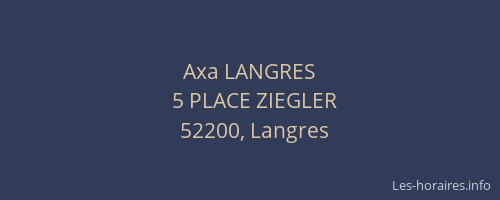 Axa LANGRES