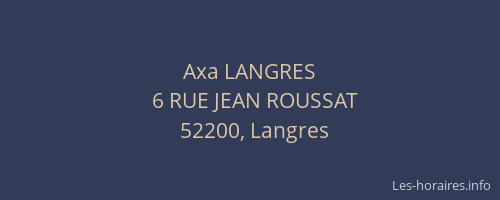 Axa LANGRES