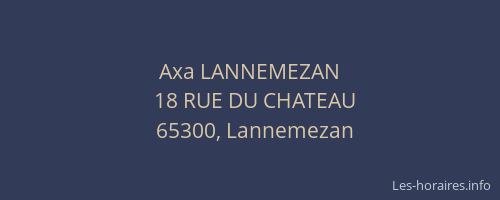 Axa LANNEMEZAN