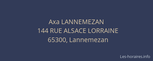 Axa LANNEMEZAN