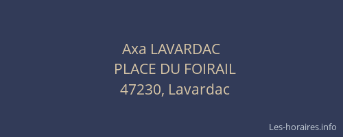 Axa LAVARDAC