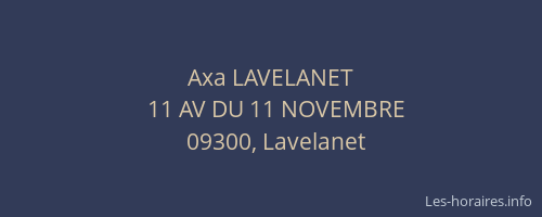 Axa LAVELANET