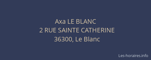 Axa LE BLANC