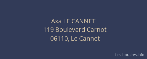 Axa LE CANNET
