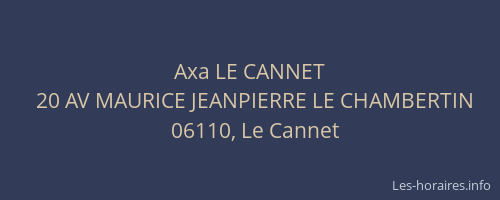 Axa LE CANNET