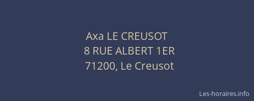 Axa LE CREUSOT