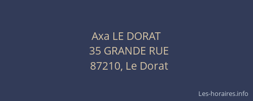 Axa LE DORAT