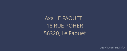 Axa LE FAOUET