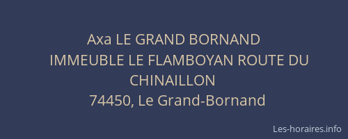 Axa LE GRAND BORNAND