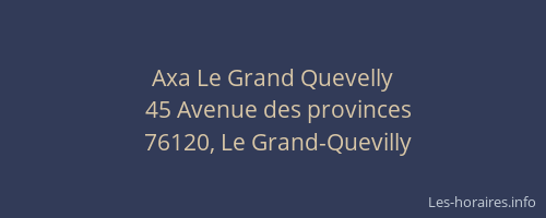 Axa Le Grand Quevelly