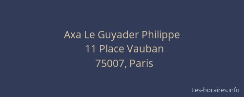 Axa Le Guyader Philippe