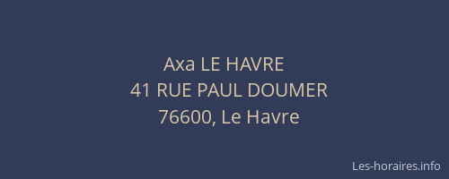 Axa LE HAVRE