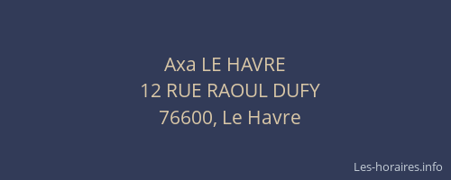 Axa LE HAVRE