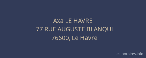 Axa LE HAVRE