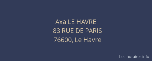 Axa LE HAVRE