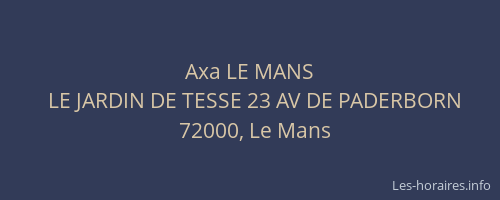Axa LE MANS