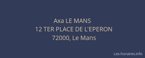 Axa LE MANS