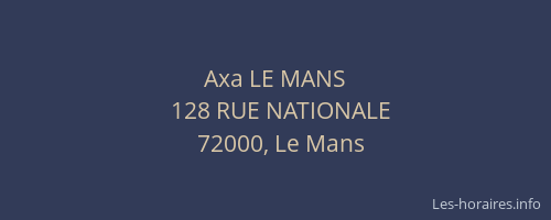 Axa LE MANS
