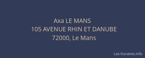 Axa LE MANS