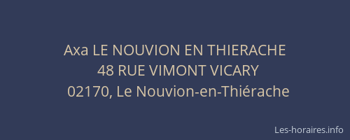 Axa LE NOUVION EN THIERACHE