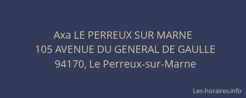 Axa LE PERREUX SUR MARNE