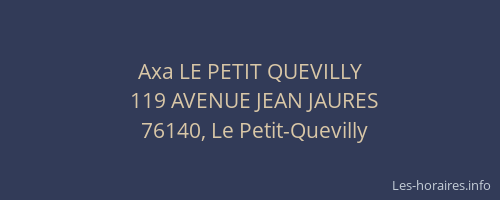 Axa LE PETIT QUEVILLY