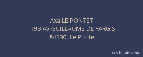 Axa LE PONTET