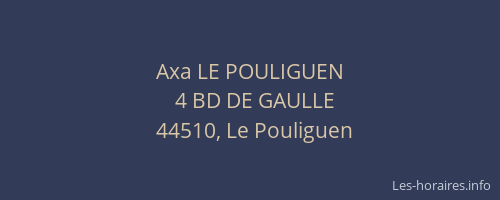 Axa LE POULIGUEN