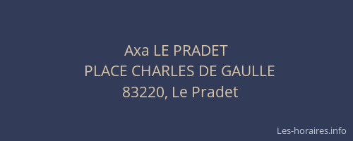 Axa LE PRADET